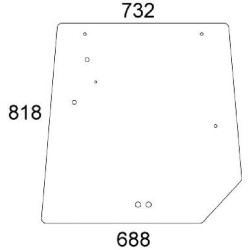 Massey Ferguson 5435 4272761M1N Galinis stiklas