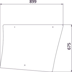 Massey Ferguson 5445 4272765M1N Šoninis langas