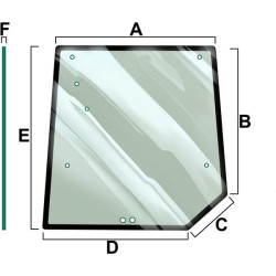 Massey Ferguson 5612 Dyna 4 Sn.D294054-G334056 VPM7363 galinio lango stiklas