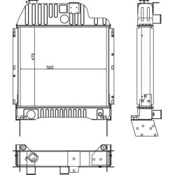 Massey Ferguson 6110 3618630M92N radiatorius