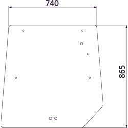 Massey Ferguson 6190 3902141M1N Viršutinis galinis langas