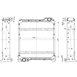 Massey Ferguson 6497 3 pakopos 3780221M5N radiatorius