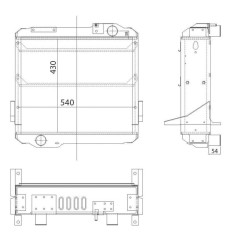 Massey Ferguson 6455 4287795M3N radiatorius