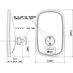 Massey Ferguson 6495 7182320A veidrodis 263x160