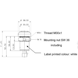 Massey Ferguson 7495 Dyna VT 11802001PN Stūmimo jungiklis, GTV, apvalus, raudonas