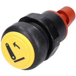 Massey Ferguson 7499 Tier 3 11801002PN Stūmimo jungiklis, jungties keltuvas, apvalus, geltonas