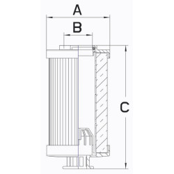 Massey Ferguson 7465 R3063056 Hidraulinis filtras