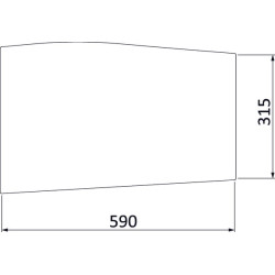 Massey Ferguson 8120 3902150M1N apatinis priekinis stiklas