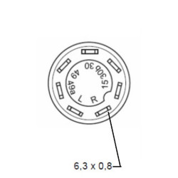 Massey Ferguson 8150 11100090PN Stūmoklinis jungiklis, pavojaus žibintai, apvalūs, raudoni