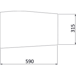 Massey Ferguson 8170 3902149M1N Apatinis priekinis stiklas