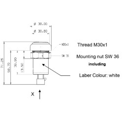Massey Ferguson 8460 Tier 3 11801001PN Stūmimo jungiklis, GTV, apvalus, geltonas