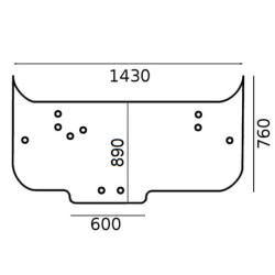 Massey Ferguson 8670 4297405M92N galinis langas lenktas