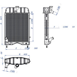 Massey Ferguson 240S 1680547M92N radiatorius