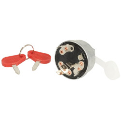 Massey Ferguson 265 SW10009KR Užvedimo jungiklis su raktu, 12/24V, 4 padėtys, 16A, ašmenų gnybtai