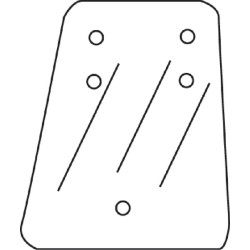 Massey Ferguson 290 3473415M1 Šoninis stiklas