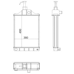 Massey Ferguson 375E 1669650M94N radiatorius