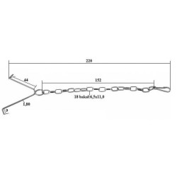 Massey Ferguson 342 1695732M1CHAIN ​​Grandinė - degalų bako dangtelis