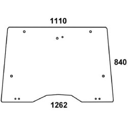Massey Ferguson 352 3901099M1N viršutinis priekinis stiklas