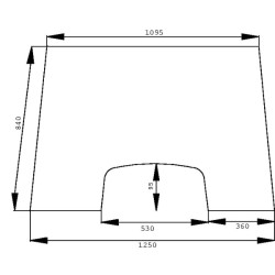 Massey Ferguson 355 D6900A priekinis stiklas