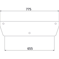 Massey Ferguson 355 D6905 Galinis stiklas žemesnis