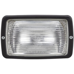 Massey Ferguson 375 1GA006875001 Darbinis šviestuvas halogeninis, 55/70W, stačiakampis, 12/24V, baltas, 154x114x94mm, Hella