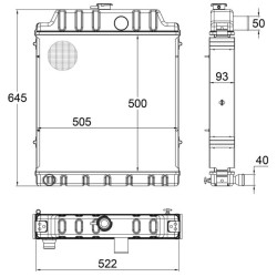 Massey Ferguson 390 1695721M2N radiatorius