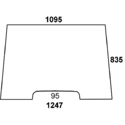 Massey Ferguson 398 3900625M1N priekinis stiklas
