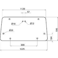 Massey Ferguson 398 D6908 Galinio lango viršutinė dalis