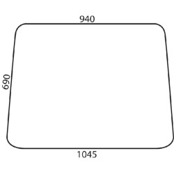 Massey Ferguson 550 1670465M1 priekinis stiklas