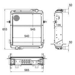 Massey Ferguson 550 3808159M3N radiatorius