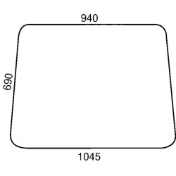 Massey Ferguson 560 1670361M1 priekinis stiklas