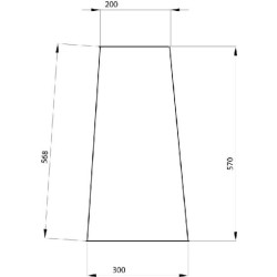 Case - IH 4220 D7092 Apatinis priekinis stiklas