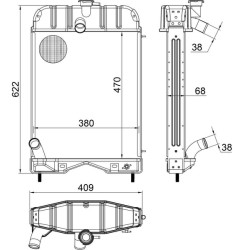 Massey Ferguson 135 1660499M92N radiatorius