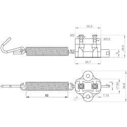 Case - IH Maxxum 110 SW10008KR stabdžių žibintų jungiklis su spyruokle 12V