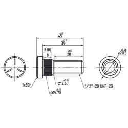 Massey Ferguson 165 831420M1N Rato varžtas