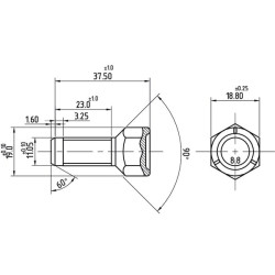 Massey Ferguson 165 887135M1N Rato varžtas