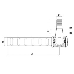 Massey Ferguson 178 881883M91N Skersinės vairo trauklės galas