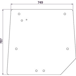 Massey Ferguson 4215 3821485M1N galinis stiklas tamsintas