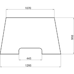 Massey Ferguson 4220 D6930 priekinio stiklo viršus