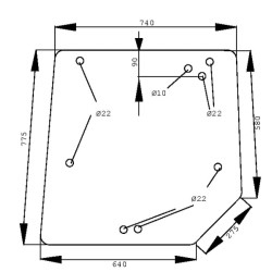 Massey Ferguson 4260 D6942 galinio lango viršutinė dalis
