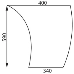 Massey Ferguson 4265 D6936T priekinis stiklas apatinis