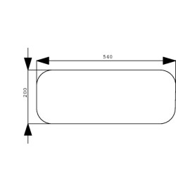 Massey Ferguson 4270 D6943 Galinis stiklas žemesnis