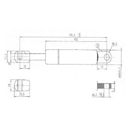 New Holland 4030 CA980986 Dujinis statramstis L791.5mm 100N Stabilus