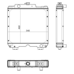 New Holland TD5040 84175586N radiatorius