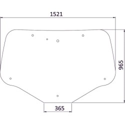 Case - IH Maxxum 145 CVXDrive Stage V 84600181N galinis stiklas tamsintas