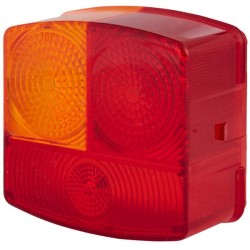 Case - IH 4220 9EL137307001 Šviesus objektyvas, gintarinis/raudonas, kvadratinis galinis/kairės Hella