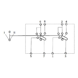 New Holland T5.105 L/Cab SW10051KR svirties jungiklis, I-0-II, įjungiamas, 12V, 8 kontaktų, transmisijos jautrumo dvigubas laips