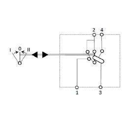 New Holland T5.85 Power Shuttle T4A SW10053KR svirties jungiklis, (I)-0-(II), mama ant mamos, 12V, 4 kontaktų, variklio sukimosi