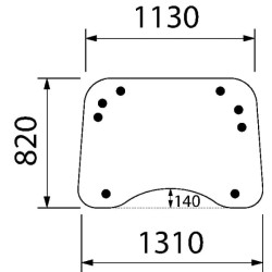 Case - IH Maxxum 120EP Efficient Power Engine Tier 4A 2/12-12/15 82032042 Priekinis langas, viršutinis