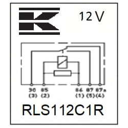 New Holland TS100A Delta RLS112C1R Micro relay 12V, 20A/35A, with resistor